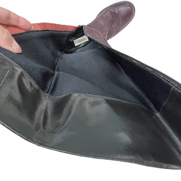 Talbots Leather Two Tone Knee High Riding Boots women's size 7.5 - Picture 8 of 11